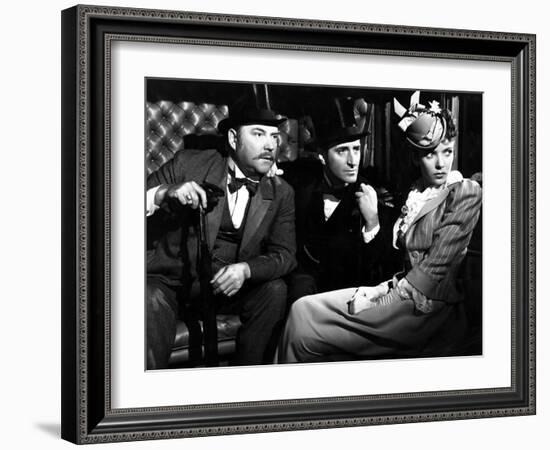 The Adventures Of Sherlock Holmes, Nigel Bruce, Basil Rathbone, Ida Lupino, 1939-null-Framed Photo