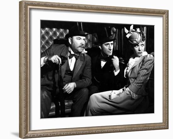 The Adventures Of Sherlock Holmes, Nigel Bruce, Basil Rathbone, Ida Lupino, 1939-null-Framed Photo