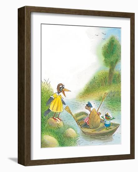 The Adventures of Ted, Ed, and Caroll - Turtle-Valeri Gorbachev-Framed Giclee Print