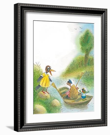 The Adventures of Ted, Ed, and Caroll - Turtle-Valeri Gorbachev-Framed Giclee Print