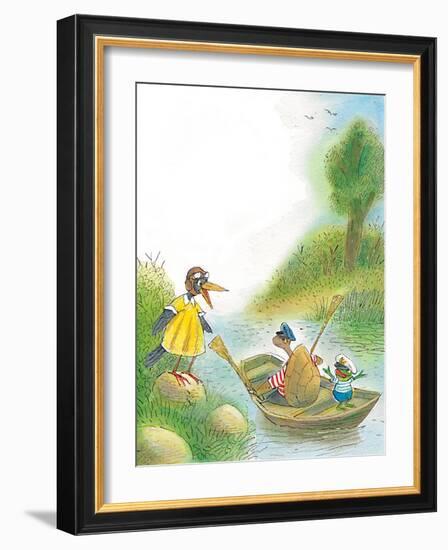 The Adventures of Ted, Ed, and Caroll - Turtle-Valeri Gorbachev-Framed Giclee Print