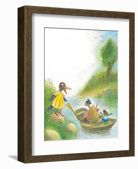 The Adventures of Ted, Ed, and Caroll - Turtle-Valeri Gorbachev-Framed Giclee Print