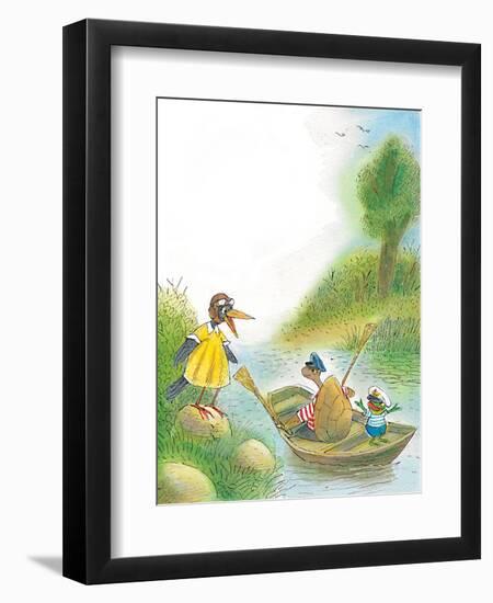 The Adventures of Ted, Ed, and Caroll - Turtle-Valeri Gorbachev-Framed Giclee Print