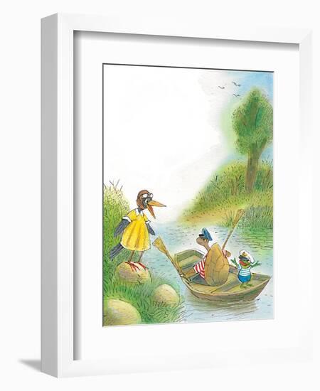 The Adventures of Ted, Ed, and Caroll - Turtle-Valeri Gorbachev-Framed Giclee Print