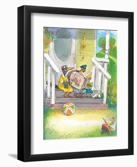 The Adventures of Ted, Ed and Caroll - Turtle-Valeri Gorbachev-Framed Giclee Print