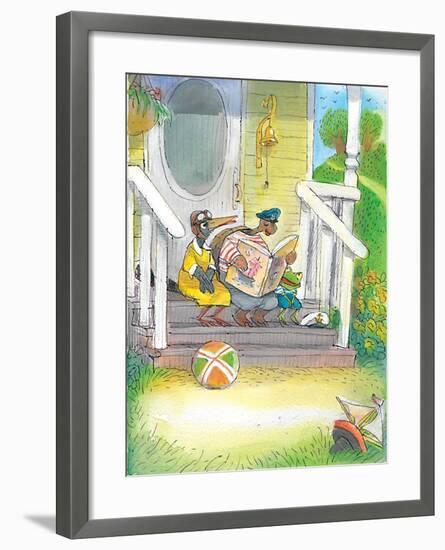 The Adventures of Ted, Ed and Caroll - Turtle-Valeri Gorbachev-Framed Giclee Print