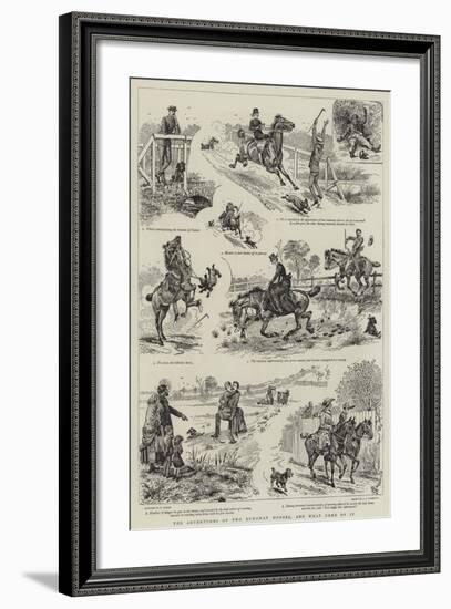 The Adventures of Two Runaway Horses, and What Came of It-Alfred Chantrey Corbould-Framed Giclee Print