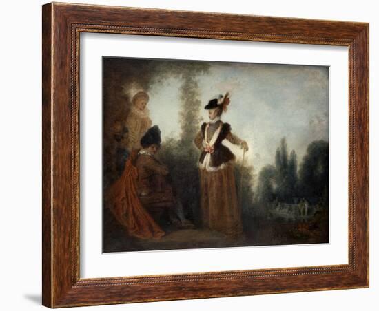 The Adventuress, C1717-Jean-Antoine Watteau-Framed Giclee Print