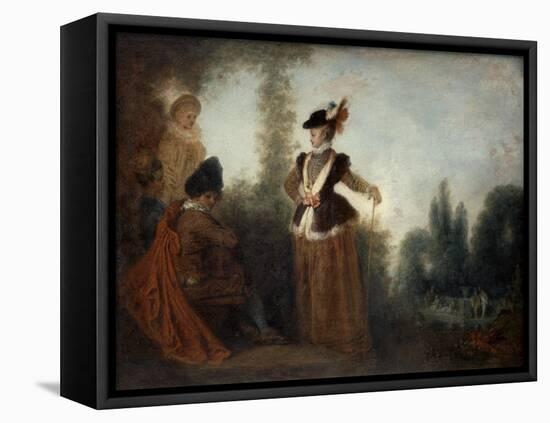 The Adventuress, C1717-Jean-Antoine Watteau-Framed Premier Image Canvas