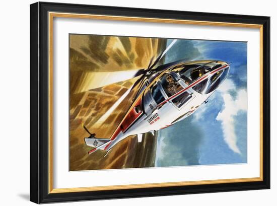 The Aerobatic Helicopter-Wilf Hardy-Framed Giclee Print