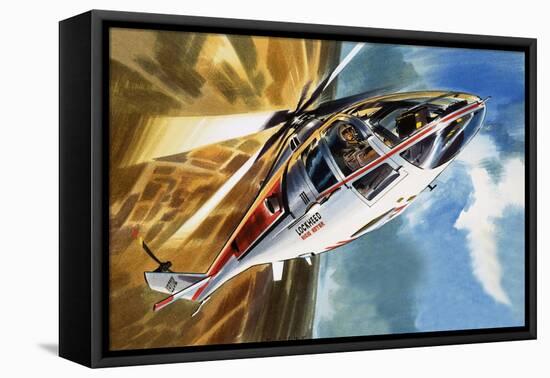 The Aerobatic Helicopter-Wilf Hardy-Framed Premier Image Canvas