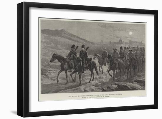 The Afghan Boundary Commission, March in the Early Morning, in Persia-William 'Crimea' Simpson-Framed Giclee Print