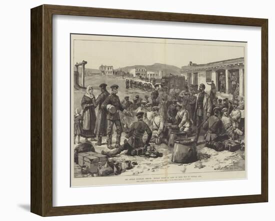 The Afghan Boundary Dispute, Russian Troops at Baku on their Way to Central Asia-William Heysham Overend-Framed Giclee Print