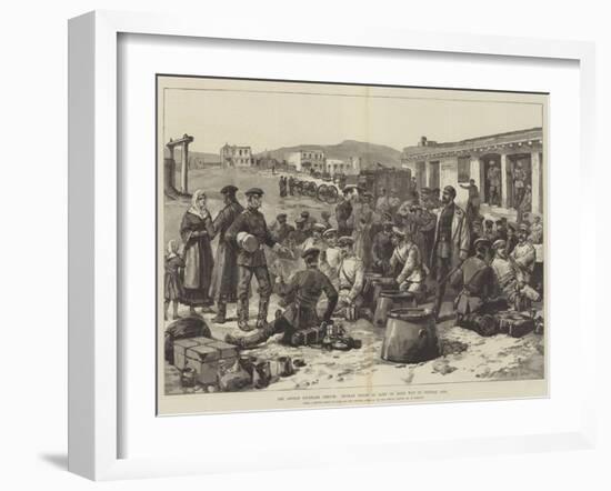The Afghan Boundary Dispute, Russian Troops at Baku on their Way to Central Asia-William Heysham Overend-Framed Giclee Print