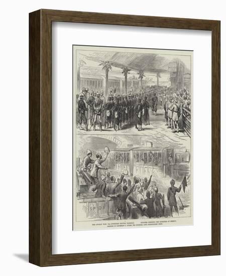 The Afghan War, 3rd Goorkhas Leaving Bareilly, Gunners Cheering the Goorkhas at Meerut-null-Framed Giclee Print