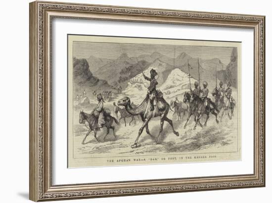 The Afghan War, a Dak, or Post, in the Khyber Pass-null-Framed Giclee Print