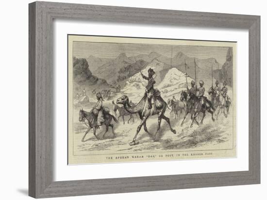 The Afghan War, a Dak, or Post, in the Khyber Pass-null-Framed Giclee Print