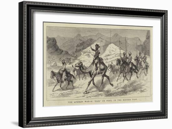 The Afghan War, a Dak, or Post, in the Khyber Pass-null-Framed Giclee Print