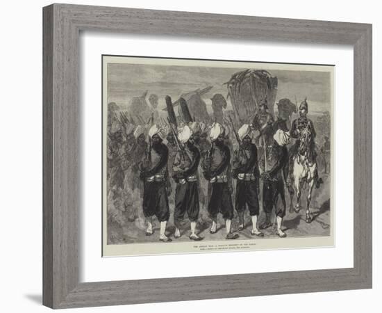 The Afghan War, a Punjaub Regiment on the March-Charles Robinson-Framed Giclee Print