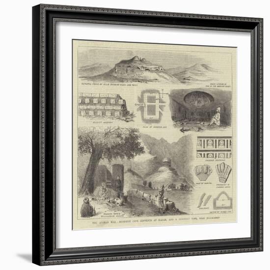 The Afghan War, Buddhist Cave Convents at Hadah, and a Buddhist Tope, Near Jellalabad-null-Framed Giclee Print