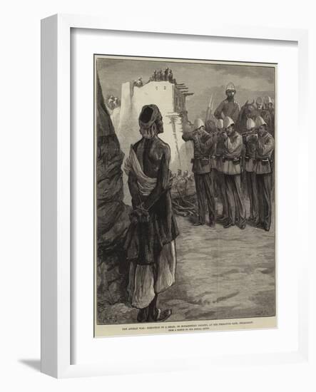 The Afghan War, Execution of a Ghazi, or Mohammedan Fanatic, at the Peshawur Gate, Jellalabad-William Heysham Overend-Framed Giclee Print