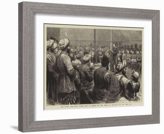 The Afghan War, Grand Durbar Held by General Sir Samuel Browne at Jellalabad on New Year's Day-Godefroy Durand-Framed Giclee Print