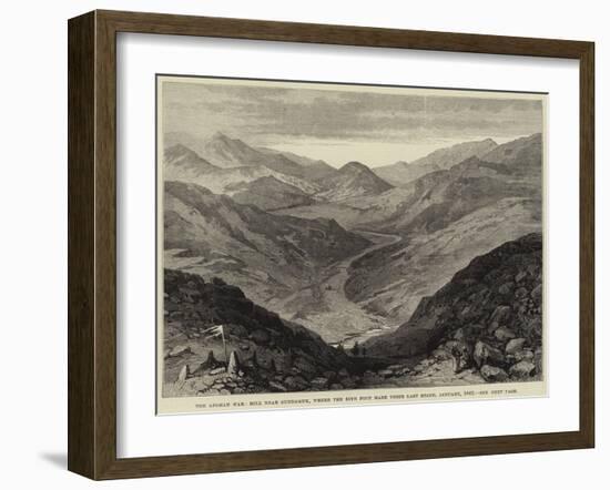 The Afghan War, Hill Near Gundamuk, Where the 44th Foot Made their Last Stand, January 1842-null-Framed Giclee Print