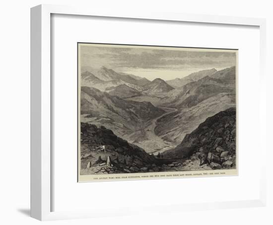 The Afghan War, Hill Near Gundamuk, Where the 44th Foot Made their Last Stand, January 1842-null-Framed Giclee Print