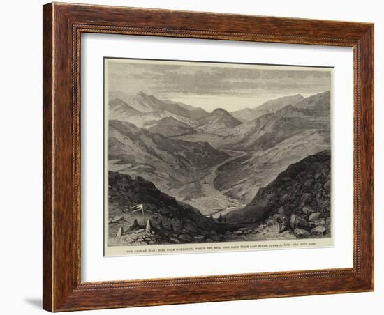 The Afghan War, Hill Near Gundamuk, Where the 44th Foot Made their Last Stand, January 1842-null-Framed Giclee Print