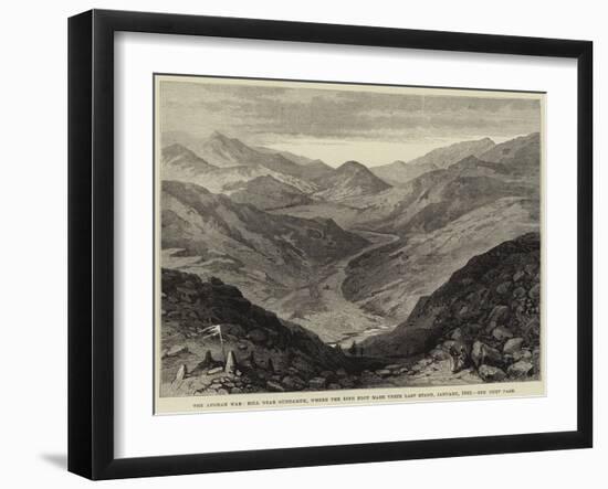 The Afghan War, Hill Near Gundamuk, Where the 44th Foot Made their Last Stand, January 1842-null-Framed Giclee Print