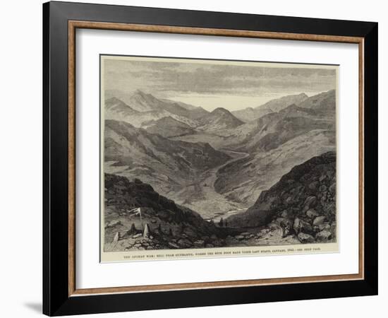 The Afghan War, Hill Near Gundamuk, Where the 44th Foot Made their Last Stand, January 1842-null-Framed Giclee Print