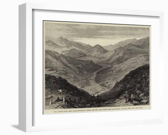 The Afghan War, Hill Near Gundamuk, Where the 44th Foot Made their Last Stand, January 1842-null-Framed Giclee Print