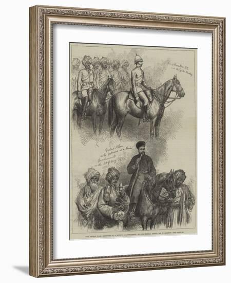 The Afghan War, Sketches at a Review at Gundamuck-William 'Crimea' Simpson-Framed Giclee Print