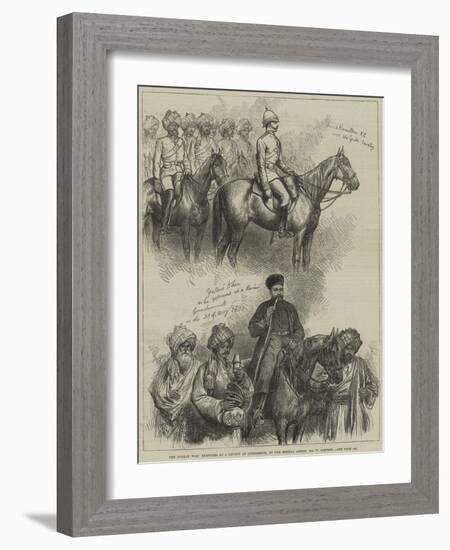 The Afghan War, Sketches at a Review at Gundamuck-William 'Crimea' Simpson-Framed Giclee Print