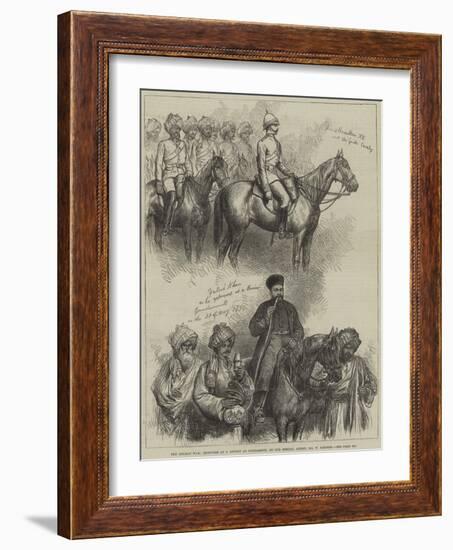 The Afghan War, Sketches at a Review at Gundamuck-William 'Crimea' Simpson-Framed Giclee Print