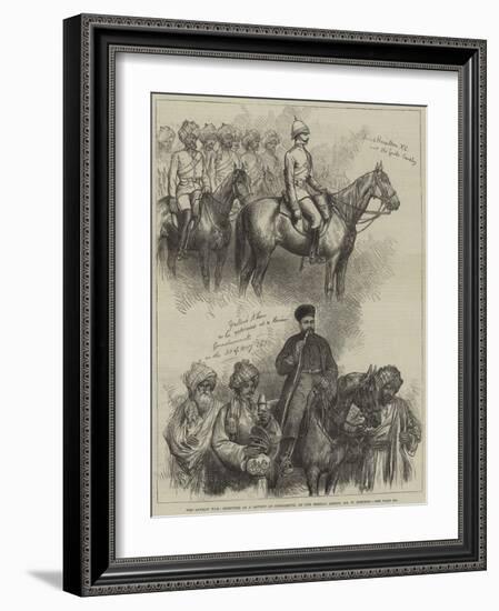 The Afghan War, Sketches at a Review at Gundamuck-William 'Crimea' Simpson-Framed Giclee Print