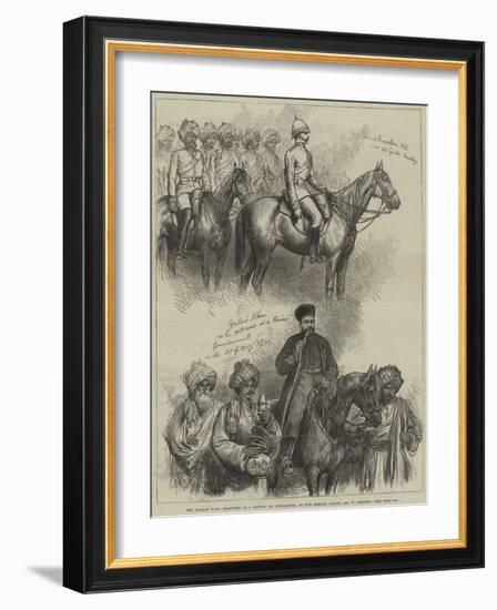 The Afghan War, Sketches at a Review at Gundamuck-William 'Crimea' Simpson-Framed Giclee Print