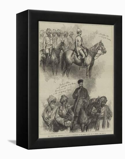 The Afghan War, Sketches at a Review at Gundamuck-William 'Crimea' Simpson-Framed Premier Image Canvas