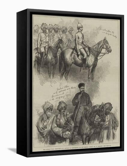 The Afghan War, Sketches at a Review at Gundamuck-William 'Crimea' Simpson-Framed Premier Image Canvas