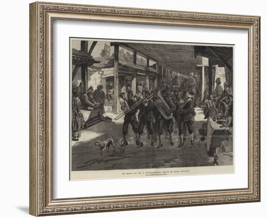 The Afghan War, the 4th Goorkhas Marching Through the Bazaar, Jellalabad-William Heysham Overend-Framed Giclee Print
