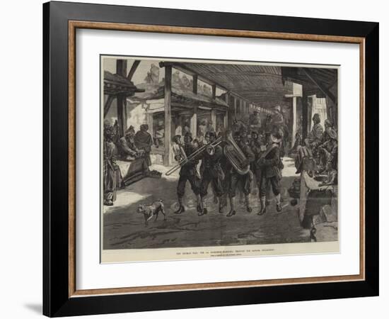 The Afghan War, the 4th Goorkhas Marching Through the Bazaar, Jellalabad-William Heysham Overend-Framed Giclee Print