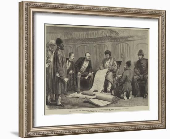 The Afghan War, the Ameer Yakoob Khan and Major Cavagnari Signing the Treaty of Gundamuck-William 'Crimea' Simpson-Framed Giclee Print