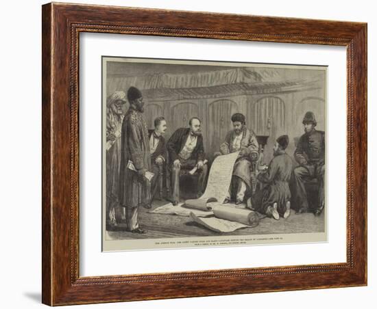 The Afghan War, the Ameer Yakoob Khan and Major Cavagnari Signing the Treaty of Gundamuck-William 'Crimea' Simpson-Framed Giclee Print