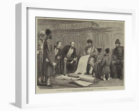 The Afghan War, the Ameer Yakoob Khan and Major Cavagnari Signing the Treaty of Gundamuck-William 'Crimea' Simpson-Framed Giclee Print