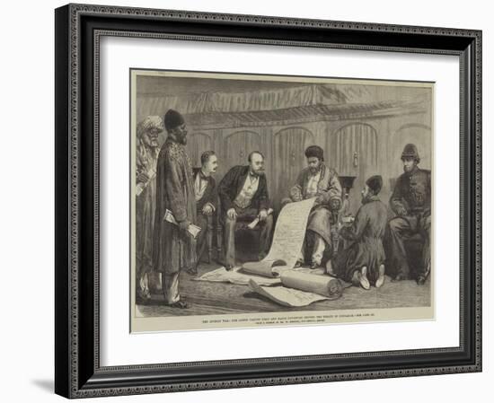 The Afghan War, the Ameer Yakoob Khan and Major Cavagnari Signing the Treaty of Gundamuck-William 'Crimea' Simpson-Framed Giclee Print