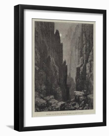 The Afghan War, the Chunari Pass Through the Khoord Cabul Range-Samuel Read-Framed Giclee Print