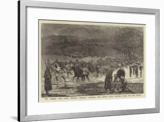 The Afghan War, with General Roberts, Crossing the Kuram River Between Hazir Pir and Kuram-null-Framed Giclee Print