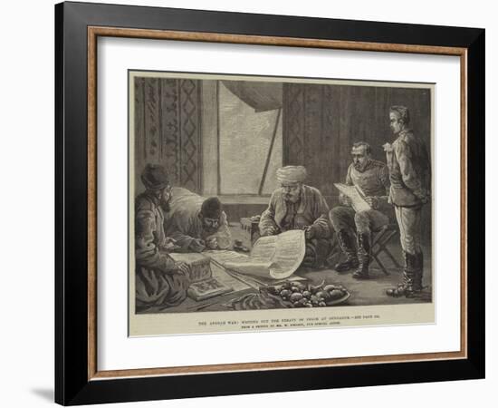 The Afghan War, Writing Out the Treaty of Peace at Gundamuk-William 'Crimea' Simpson-Framed Giclee Print