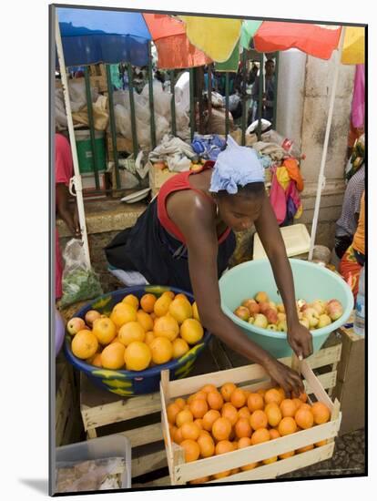 The African Market in the Old City of Praia on the Plateau, Praia, Santiago, Cape Verde Islands-R H Productions-Mounted Photographic Print