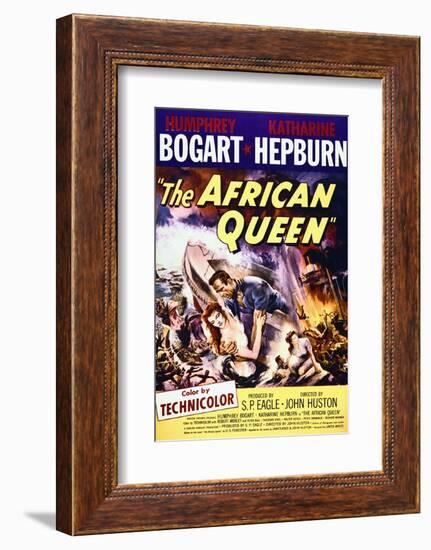 The African Queen - Movie Poster Reproduction-null-Framed Photo